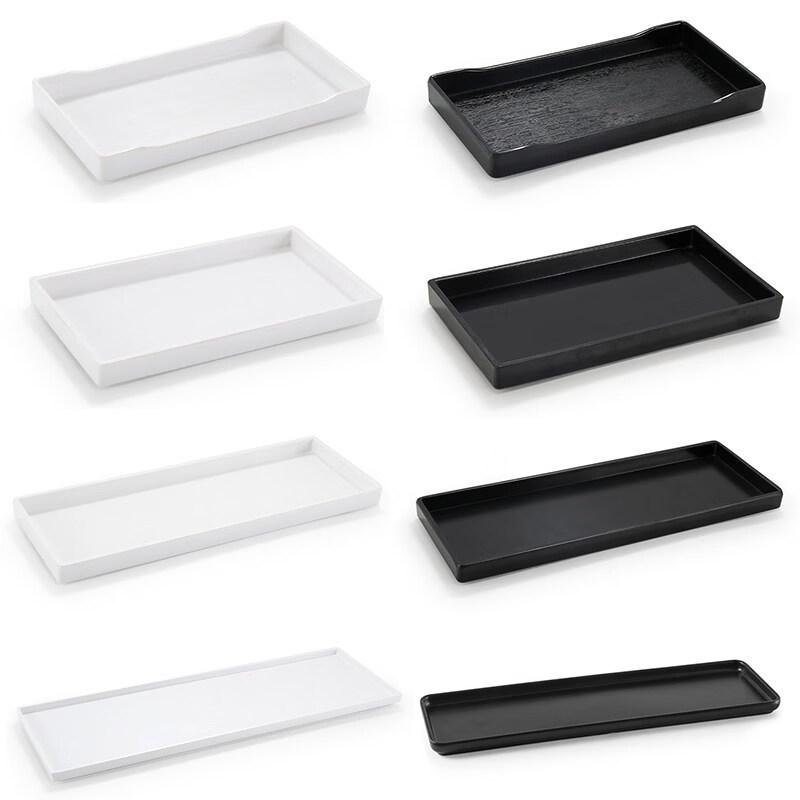 Melamine Narrow Rectangular Serving Trays - 5 Pack