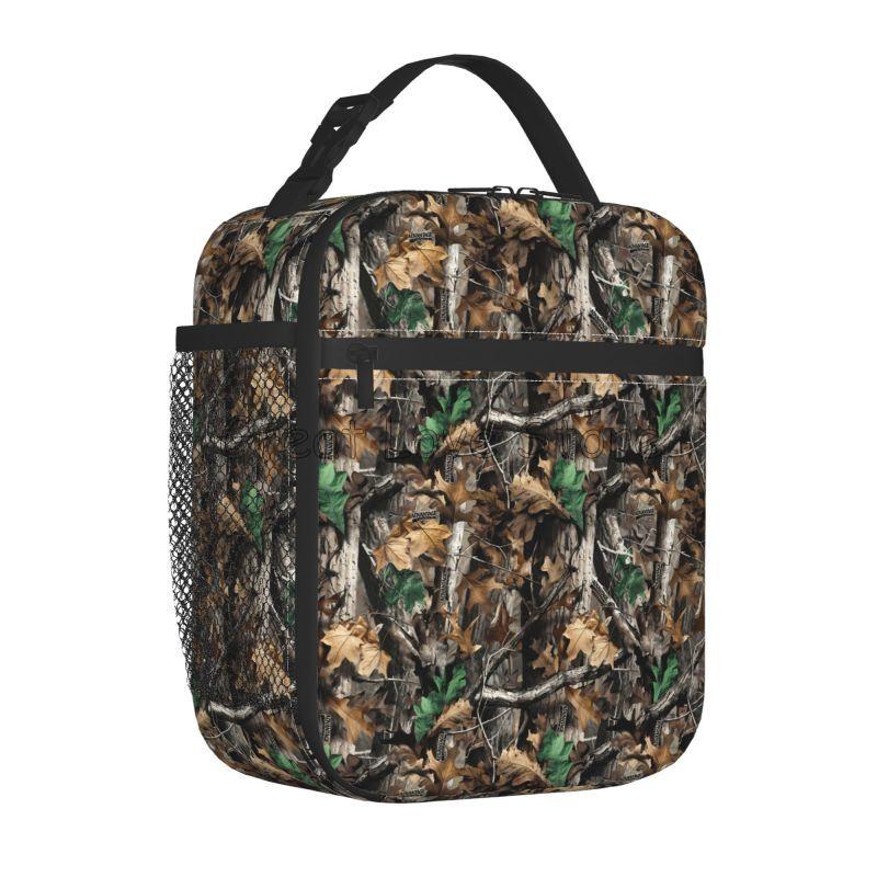 

Camouflage Hunting Forest Lunch Bag for Women Men Leakproof Cooler Tote Bags Reusable Insulated Lunch Box for Work Picnic Travel чёрный