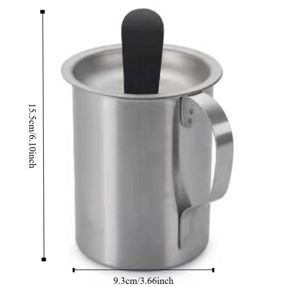 Stainless Steel Basting Pot Set Rust-proof Dustproof Lid Sauce Basting Pot with Brush Grilling Basting Pot Pancake