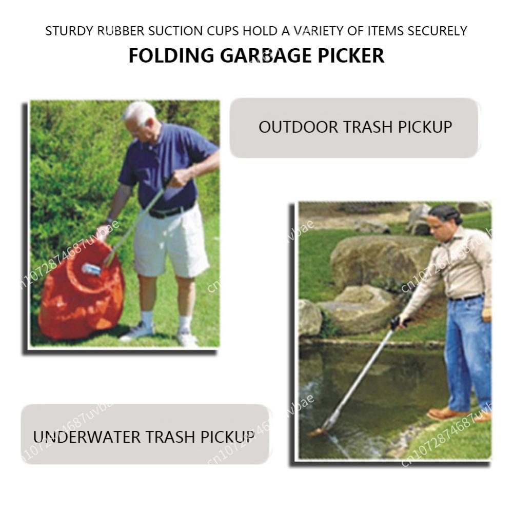 Durable Aluminum Alloy Folding Garbage Picker 80cm Reacher Grabber Tool For Easy Clean Up In Household And Garden Use