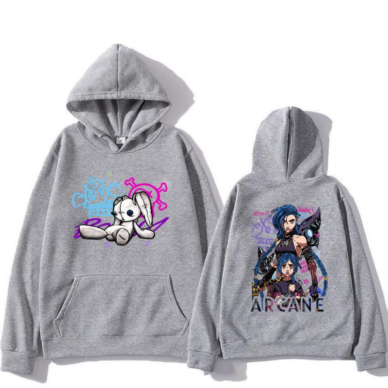 Bluzy z kapturem Arcane Jinx Mężczyźni Kobiety Odzież Harajuku