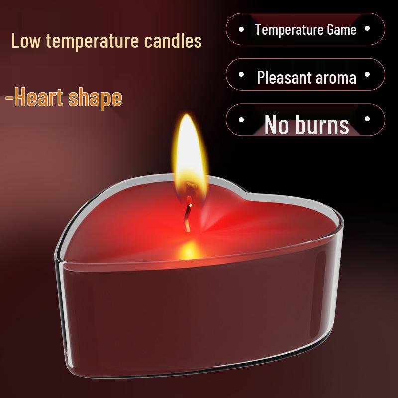Rose-Scented Long-Lasting Romantic Candles for Low-Temperature Aromatherapy and Sensual Foreplay