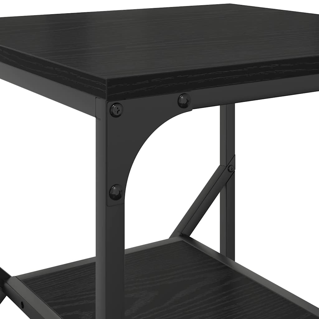 Side Table Black Oak Look 41 X 40 X 60 Cm