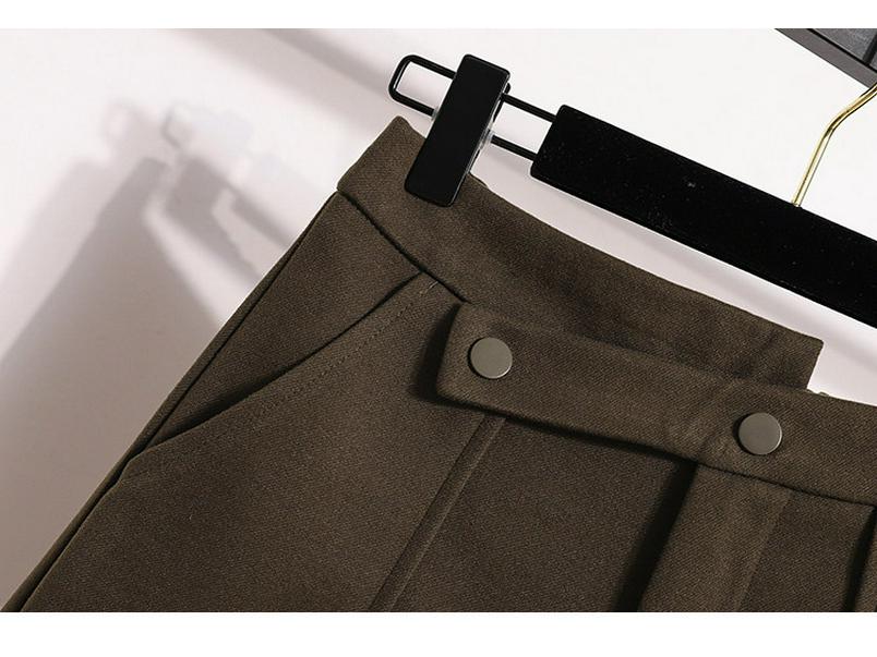Women's Woolen Bootcut Shorts – Autumn/Winter 2025 Collection, European Style, Wide Leg, Plus Size, Hot Selling