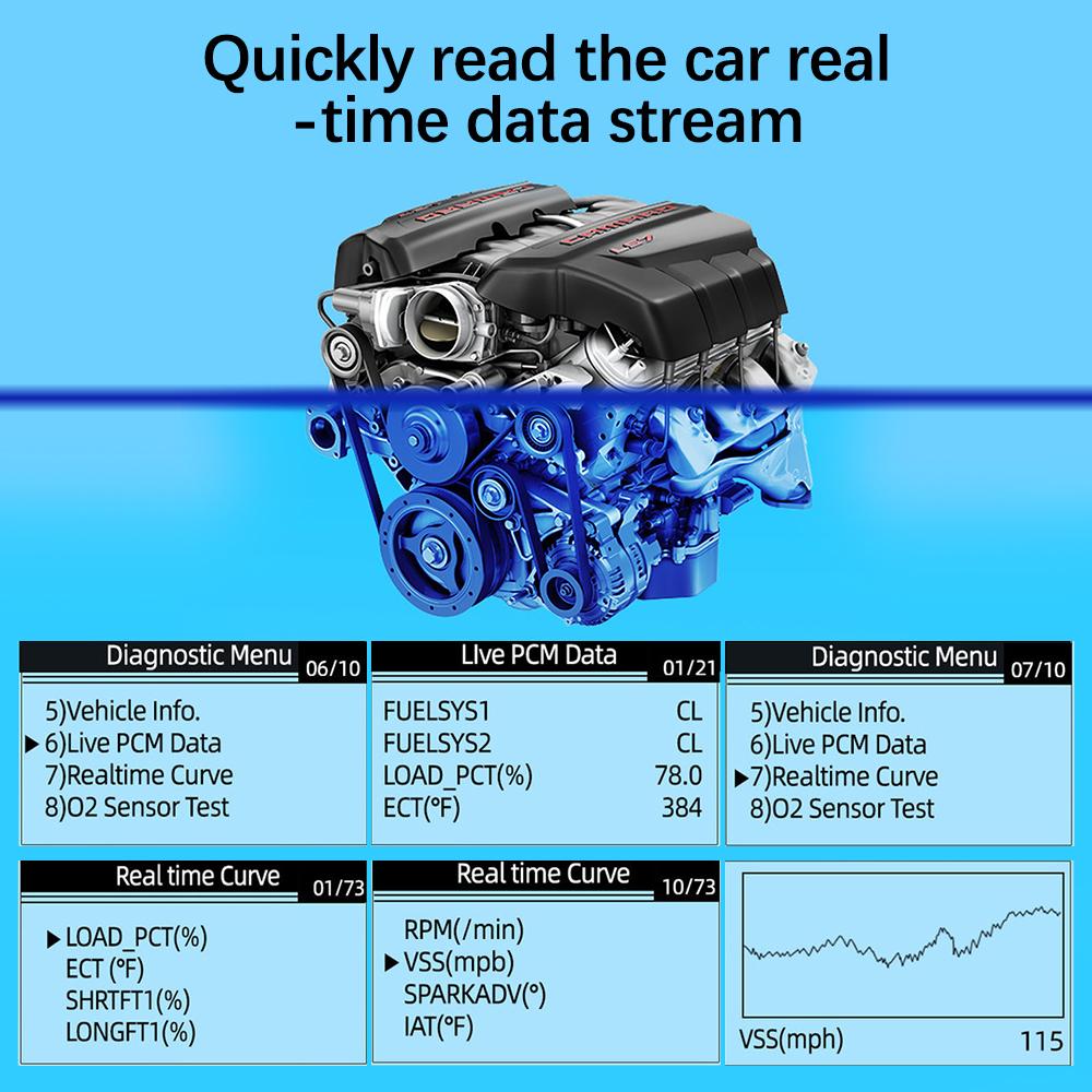 Clear/Erase Codes OBDII Scanner MS310 Multi-language Car Diagnostic Scan Tool Work for Car Auto Vehicle OBD2 Code Reader