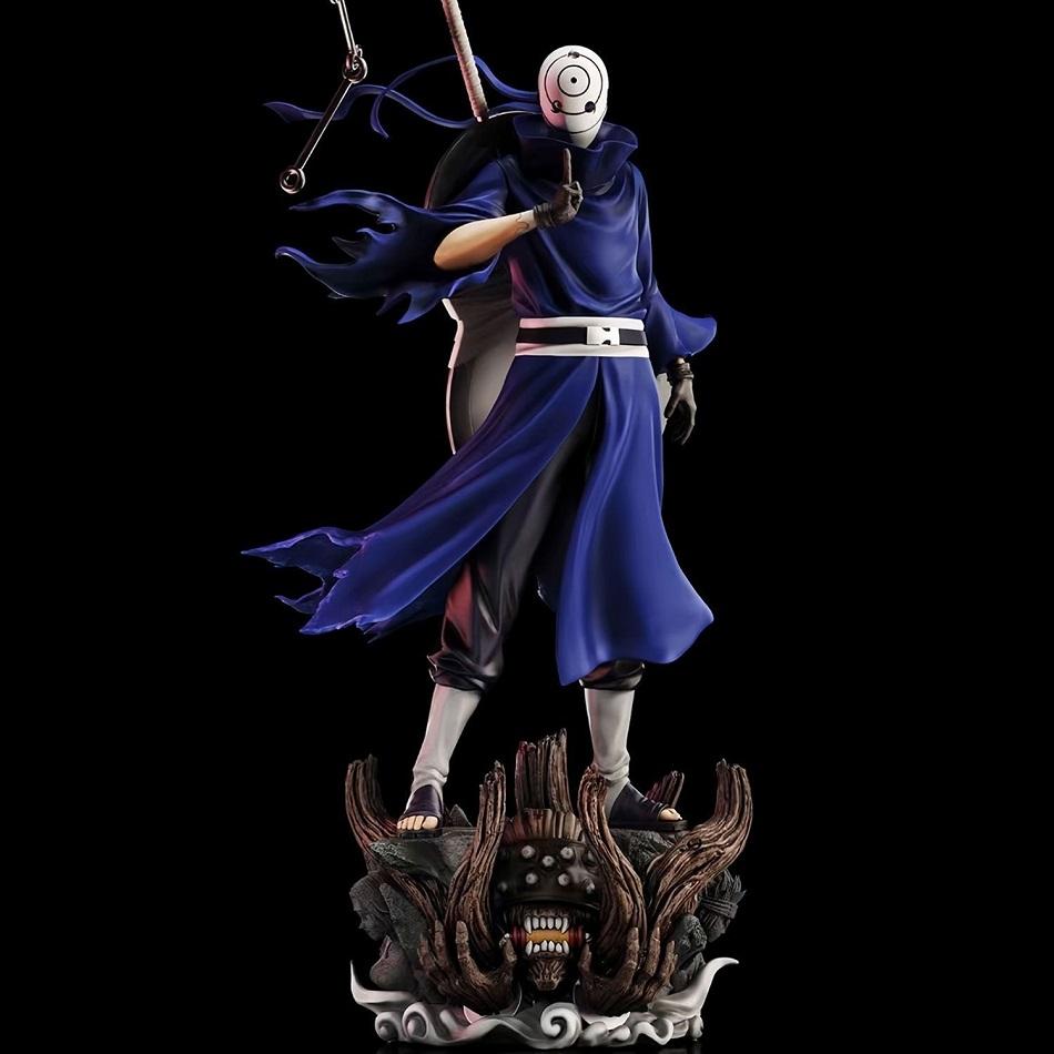 Naruto Anime Figure Uchiha Obito Action Figures Double Headed Statue PVC Collection Model Desktop Ornament Birthday Toys Gift