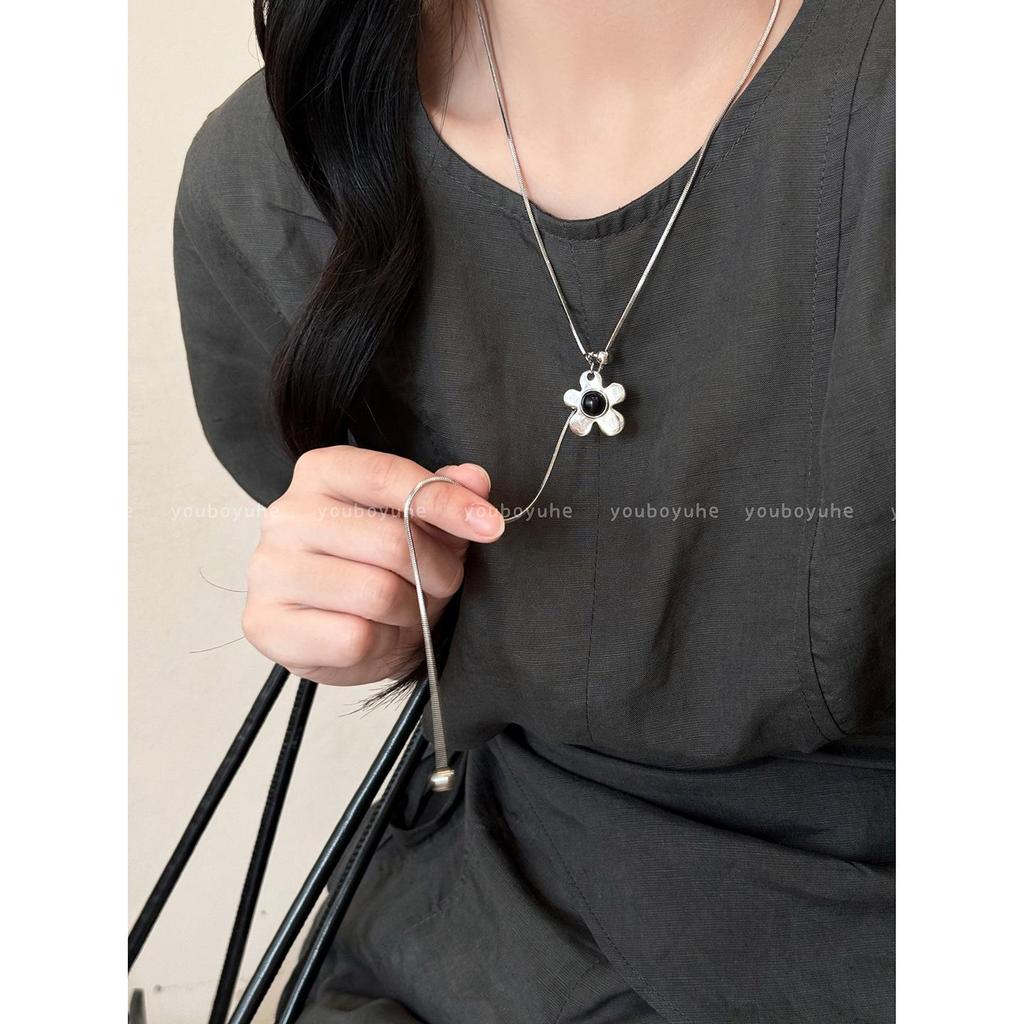 Maillard Tiger Eye Pendant Necklace: Luxury Titanium Steel Non-Fading Chain Accessory for Women