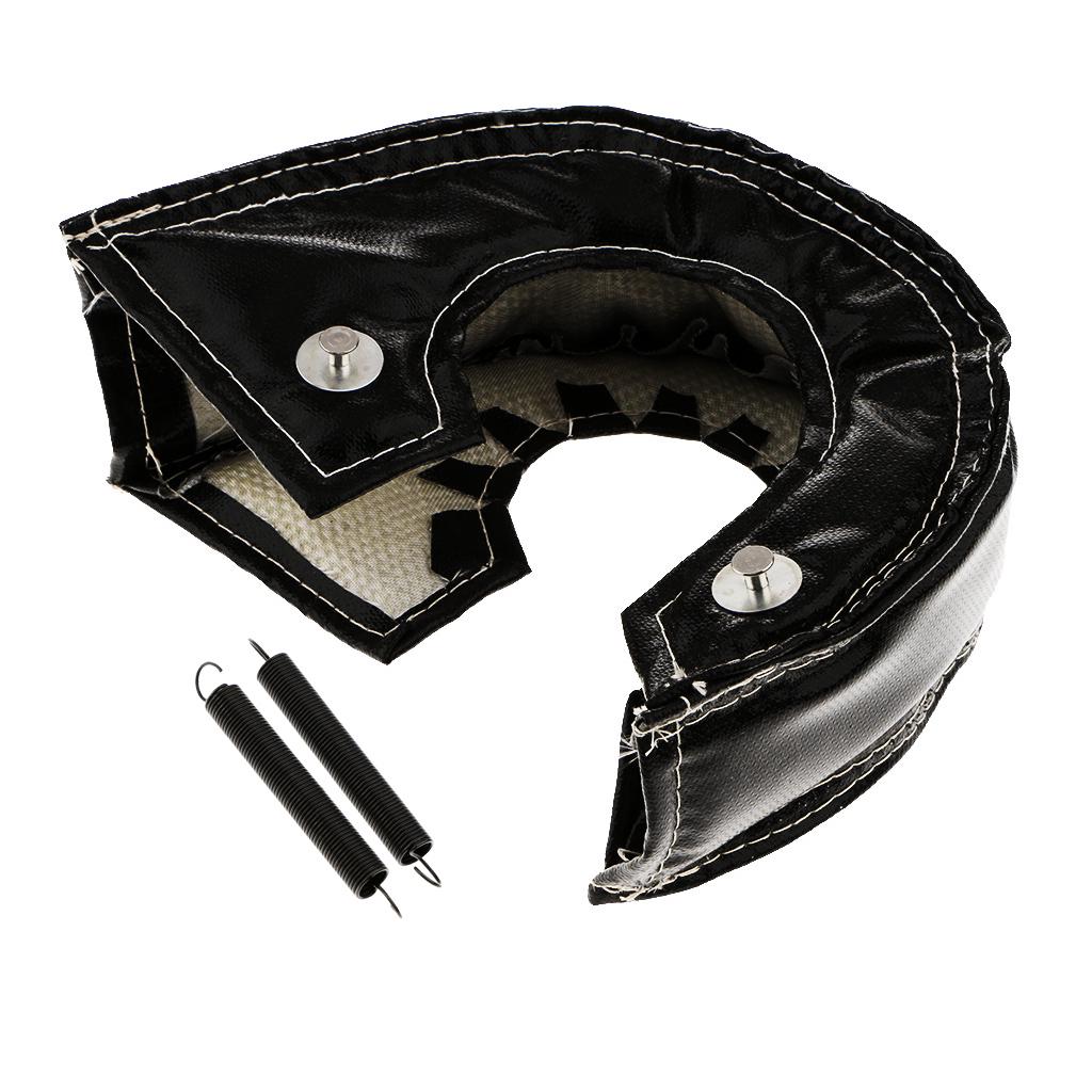 T3 Titanium Turbo Heat Shield Blanket Turbocharger Cover Wrap Natural With Fastener Springs Hook Auto Turbo Heat Shield Barrier