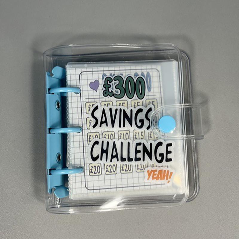 Cartoon Portable Receipt Collection Challenge Money Saving Book Mini PVC Binders