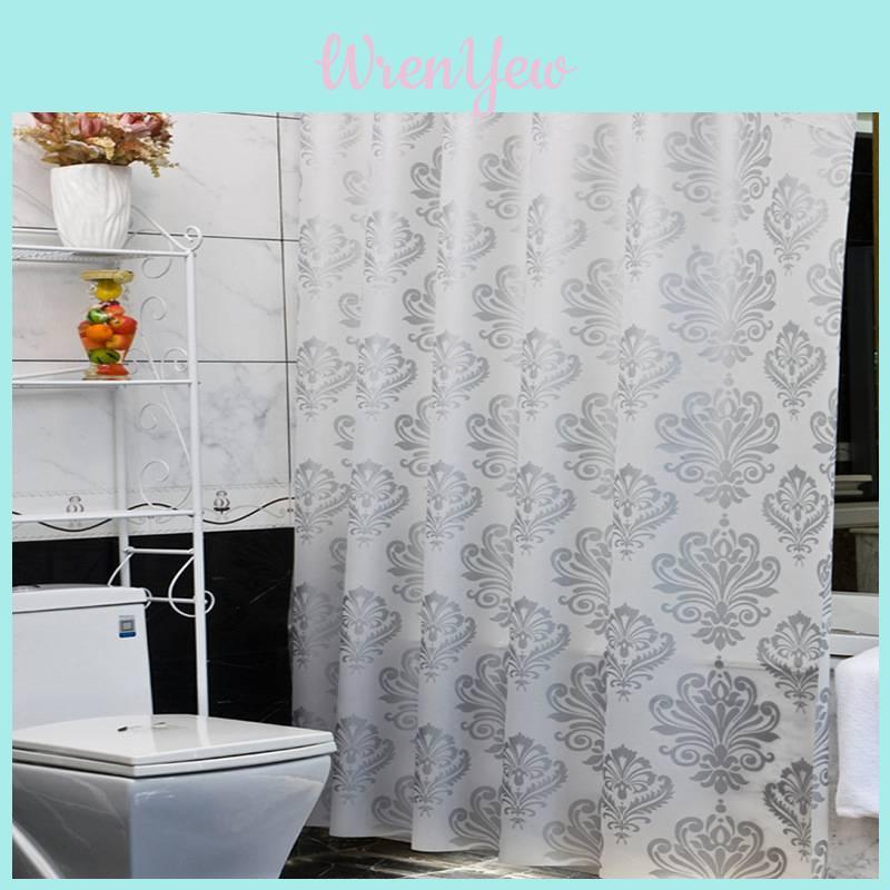 Classic European Peva Waterproof Shower Curtain With Mold Resistant Design For Home Use And Bathroom Privacy