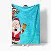 Festive Santa Throw Blanket Cozy Christmas Decor Holiday Gift Reversible Plush Blanket Soft Warm Home Decor Gift Idea