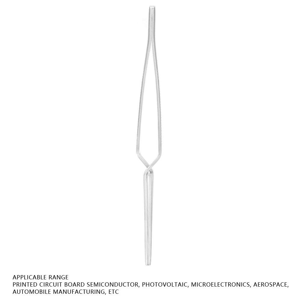 Stainless Steel Tweezers Cross Reverse Repair Tweezers For Photovoltaic Microelectronics