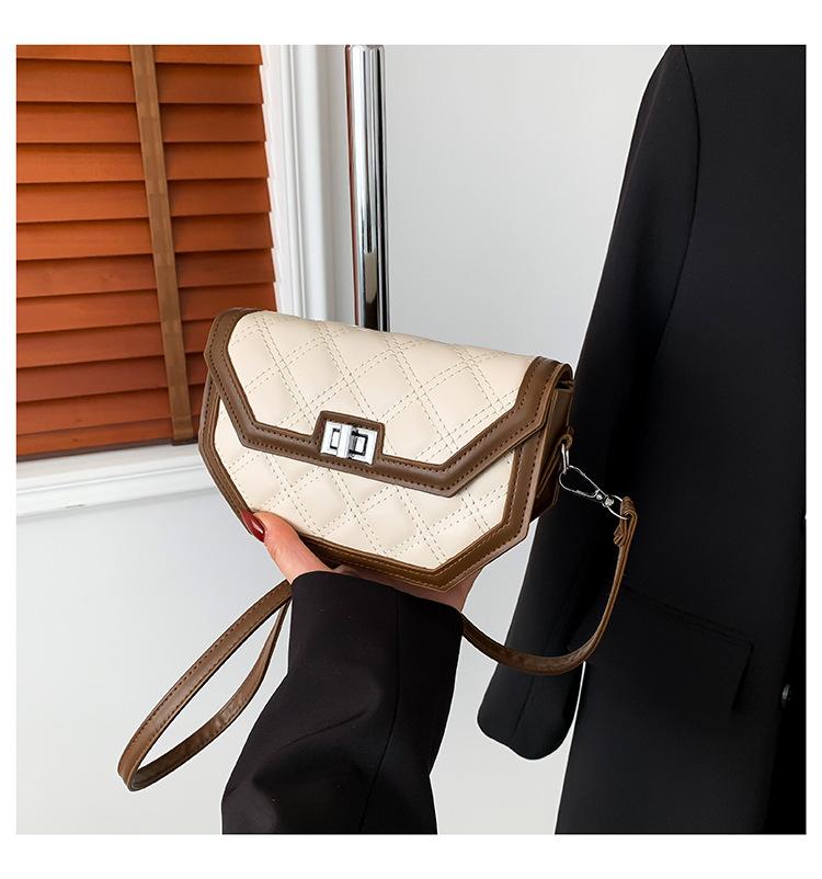 

Дизайнерська ретро сідлова сумка 2024 осінь та зима модний новий тренд універсальна сумка-месенджер через плече контрастного кольору для щоденного використання