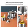 Chuisanhai 304 Stainless Steel Rotating Spice Jar Set (3-Piece)