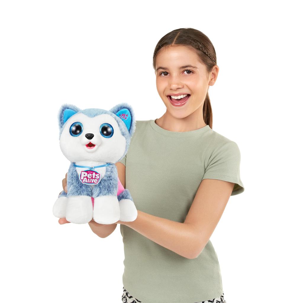 ZURU Surprise Puppy Plush Pets Alive Pooping Puppies (Husky) Super Soft Plush Toy Interactive Toy Pet Electronic Pet Puppy for Girls and Kids