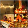 1-8PCS 3M LED Maple Leaf String Lights Lantern Garland for Halloween Christmas New Year Home Party DIY Atmosphere Decoration
