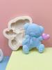 1pc Heart-Shaped Teddy Bear Silicone Mold