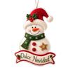 2D Acrylic Hanging Ornament with Snowman, Santa and Designs, Christmas Holiday Door Handle Hanging Decoration for Home