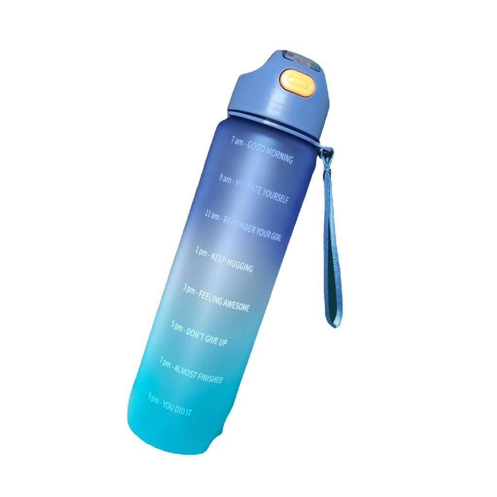 Portable Gradient Matte Sippy Cup With Carry Strap For Adults Outdoor Activities