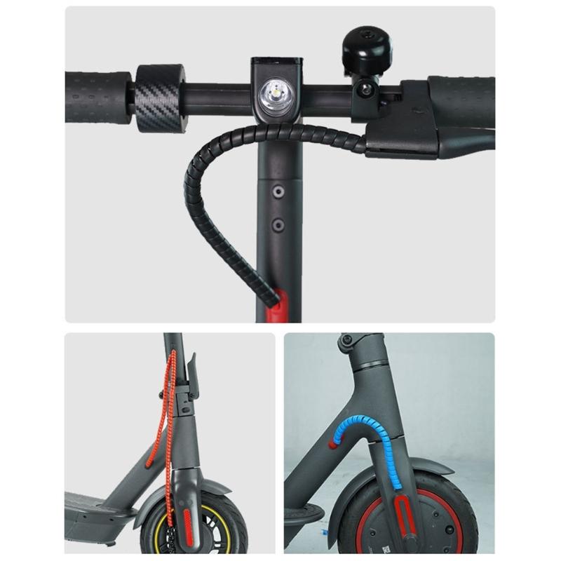 2M Scooter Spirals Tube Cable Protector Brake Line Spirals Tube Wraps Scooter Brake Cable Housing Protector Cable Covers