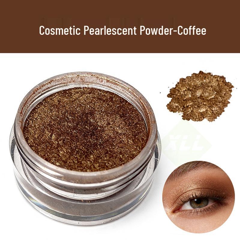 Cosmetic-Grade Pearlescent Gold & Silver Rose Red Mica Pigment: Super Shiny Stage Makeup, Eyeshadow, and Highlighter Glitter. 1 gram/bottle