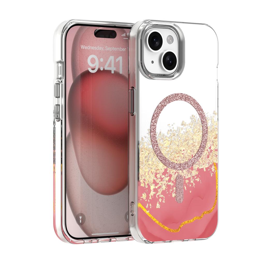 Nakładka Epoxy Mag Do Iphone 15 6,1" Różowa