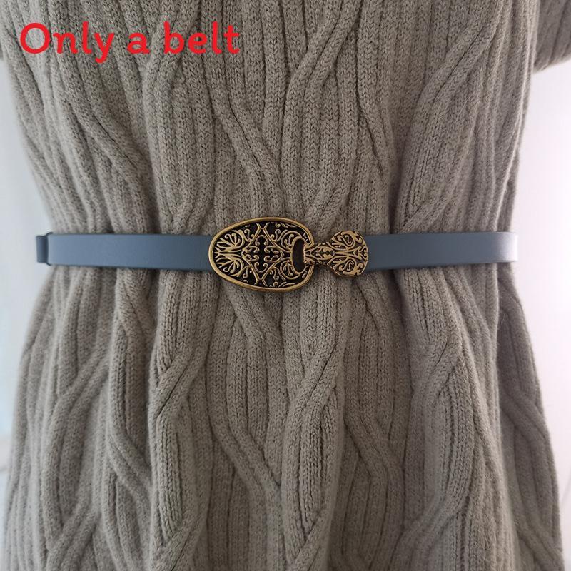 Waist Belt Leather Women Slim With Metal Clasp For Fashionable Outfits Casual