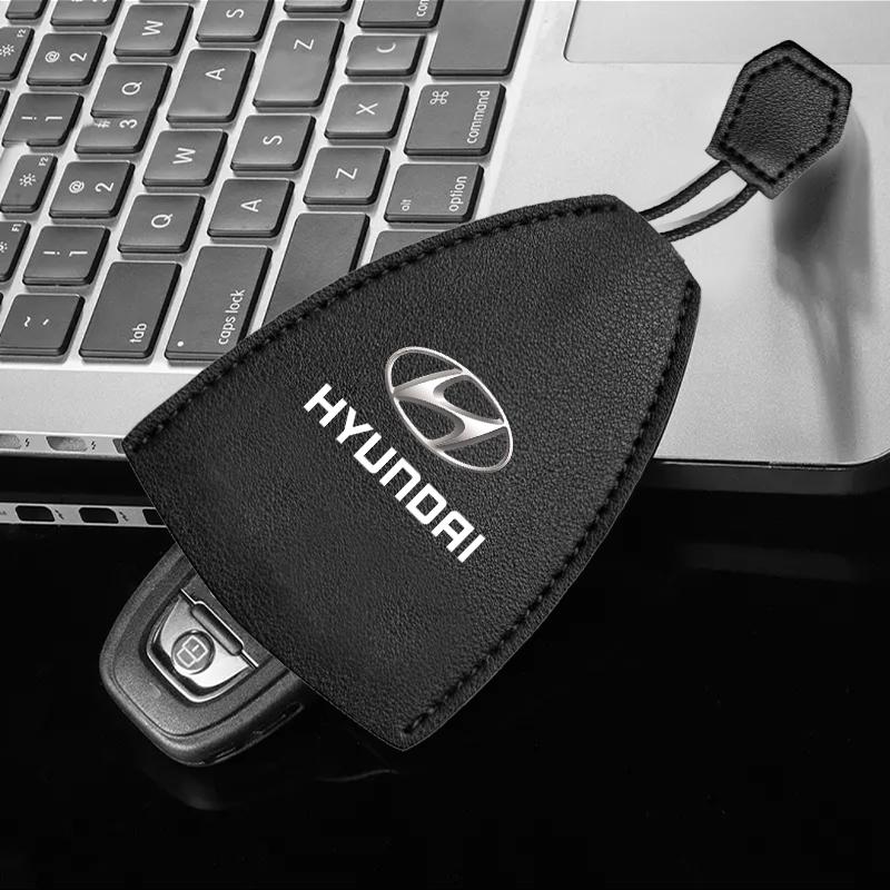 1Pcs Car Key Protection Shell Bag Car Key Case Cover Car Keychain For Hyundai Logo IX35 Bayon Kona I30 ElantraSolaris Palisade