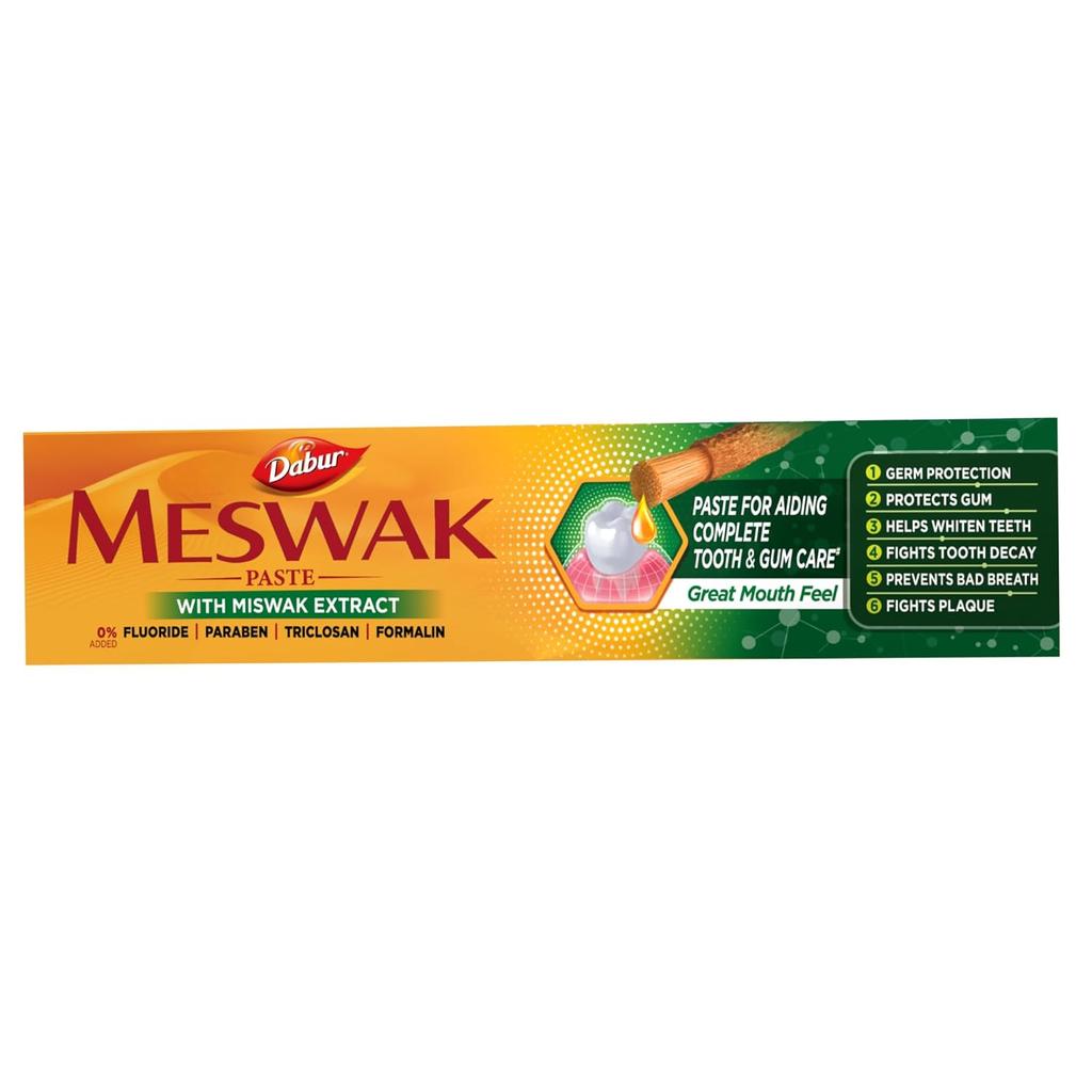 Dabur Meswak Complete Oral Care Toothpaste 200g | Herbal Miswak Extract | Tooth Decay Prevention, Cavity Protection, Stain & Plaque Removal, Gum