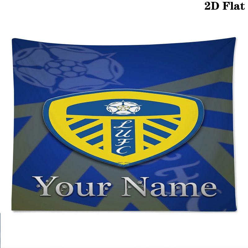 Tapiz de Pared con Nombre Personalizado del Leeds United Colgante Estético de Pared Manta de Tela Impresa Tapices Decorativos para Dormitorio Sala de Estar Decoración del Hogar