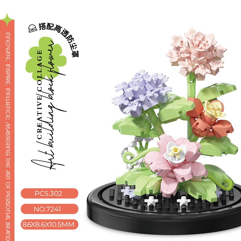 Creative Building Blocks Eternal Flower Bouquet DIY Assembly Mini Bricks Valentine Gift for Kids Birthday Present