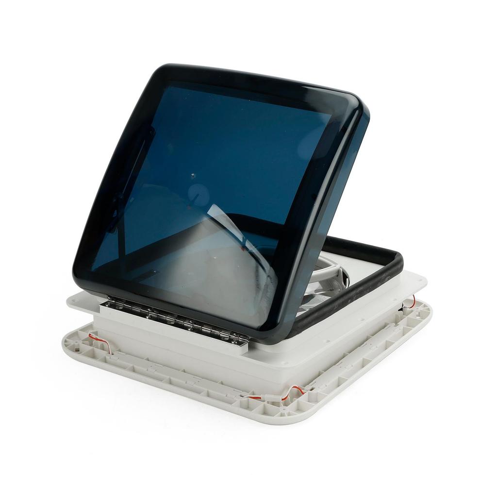 11" Wohnmobil Wohnwagen Dachluke 3-Gang Motor Wohnmobil Ventilator 12V Dachfenster mit LED-Licht