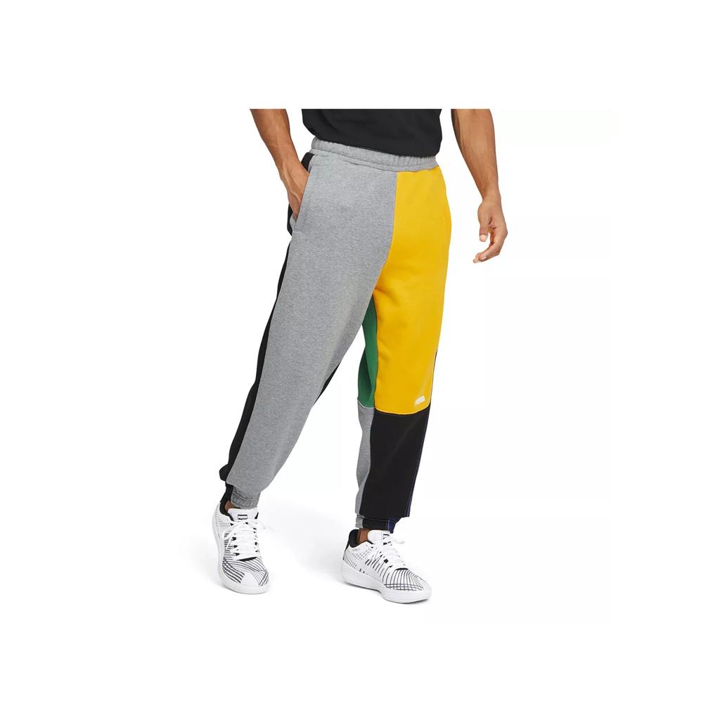 Puma Colorblock Retro Joggers With Elastic Cuffs Men Bottoms Grey 532087-01