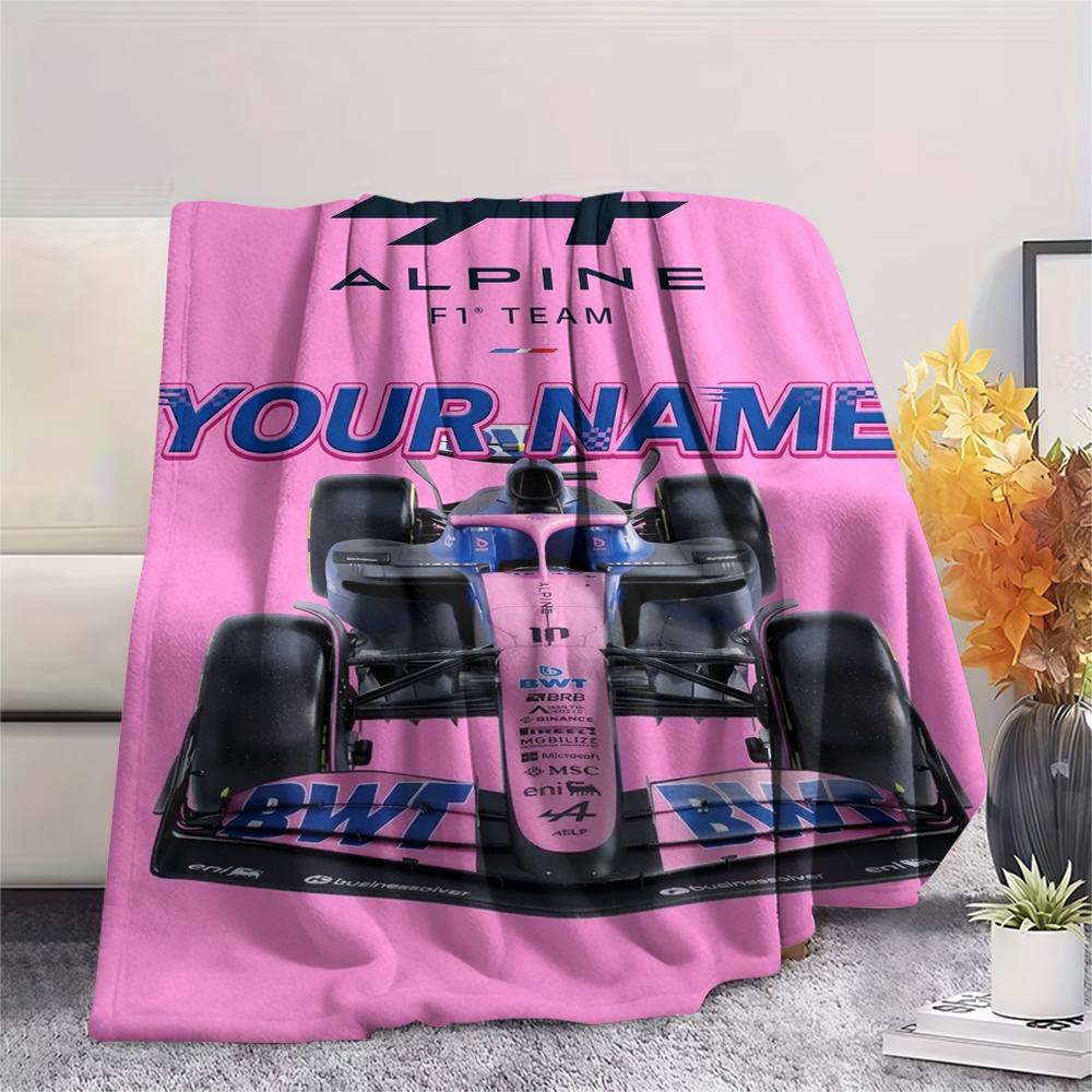 1PC Custom Name Alpine Patterned Flannel Blanket Suitable For All Seasons for Home Decor Warmth and Comfort Gifts Holiday Present