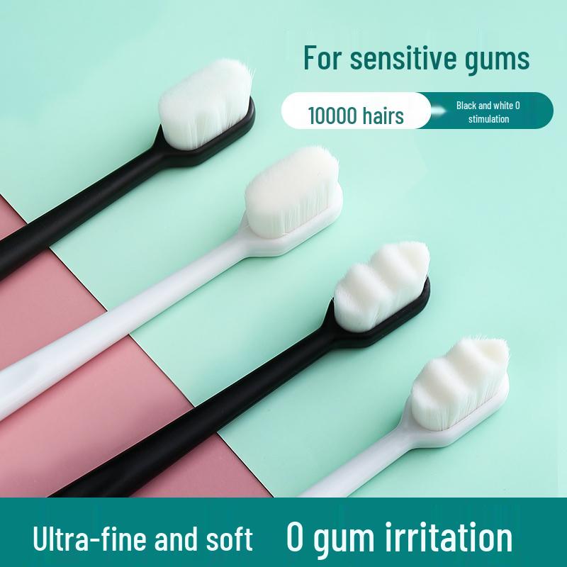 Ten Thousand Bristles Ultra-Soft Nano Toothbrush - Fine Bristles & Small Head Family Pack for Couples, Women, Men