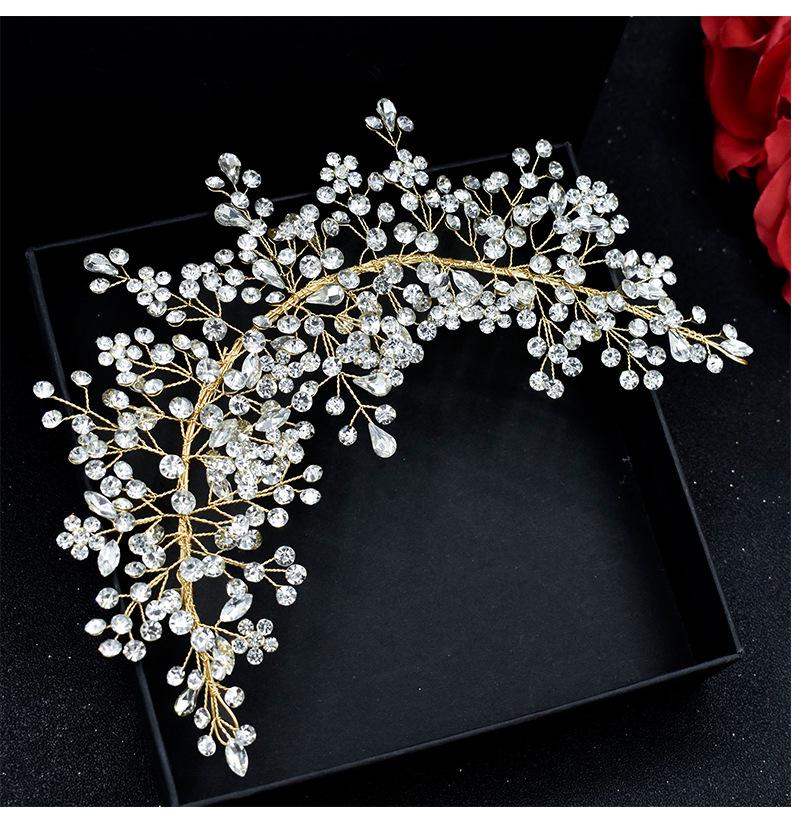 

Свадебная тиара со стразами – Головной убор ручной работы и аксессуар для укладки A328 золотой