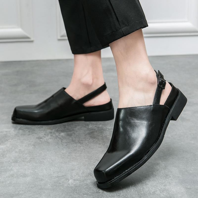 2025 summer breathable men's leather sandals size 38-46 men's European, American and Korean trendy leather shoes