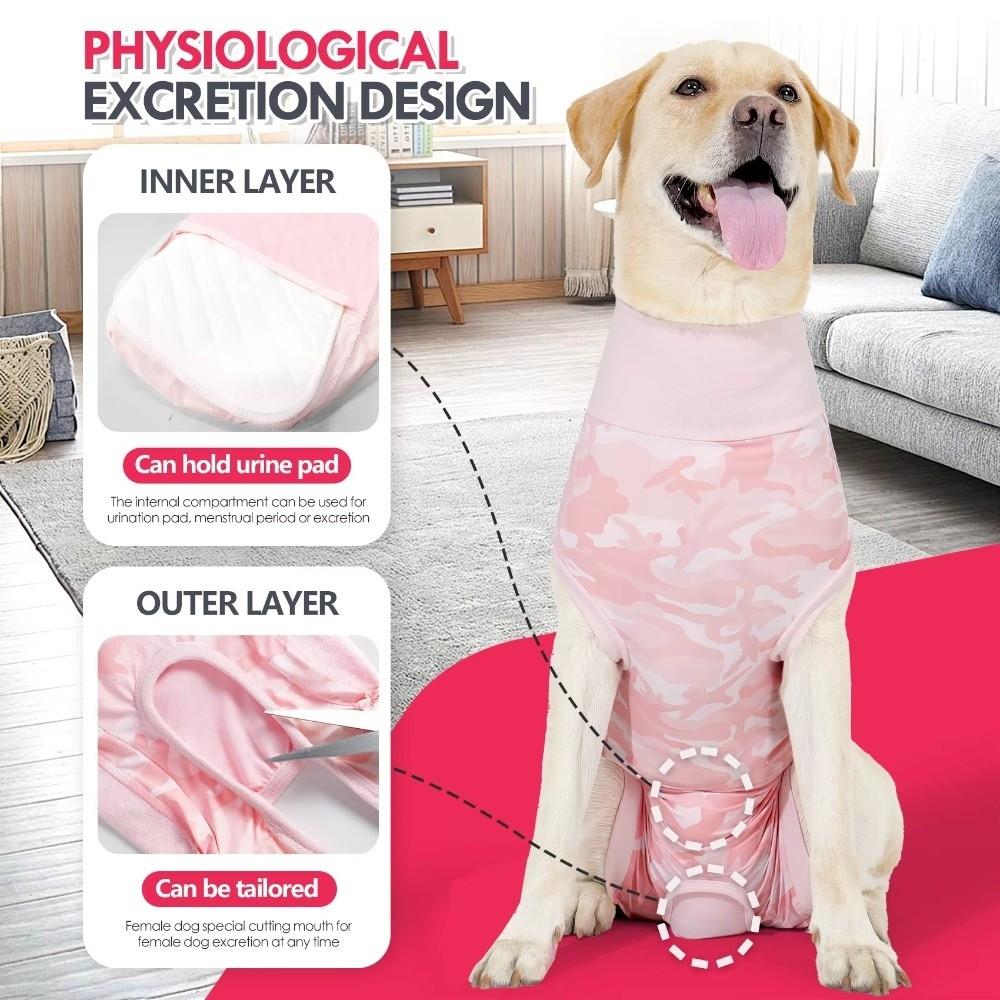 Elastic Dog Recovery Suit Breathable Soft Dog Sterilization Suit Washable Four-Legged Dog Anti-Licking Jumpsuit Home Wear