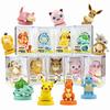 9 Styles Genuine Pokemon Cartoon Seal Series Anime Figure Dolls Toys With Acrylic Box Pikachu Eevee Bulbasaur Cute Model Gifts