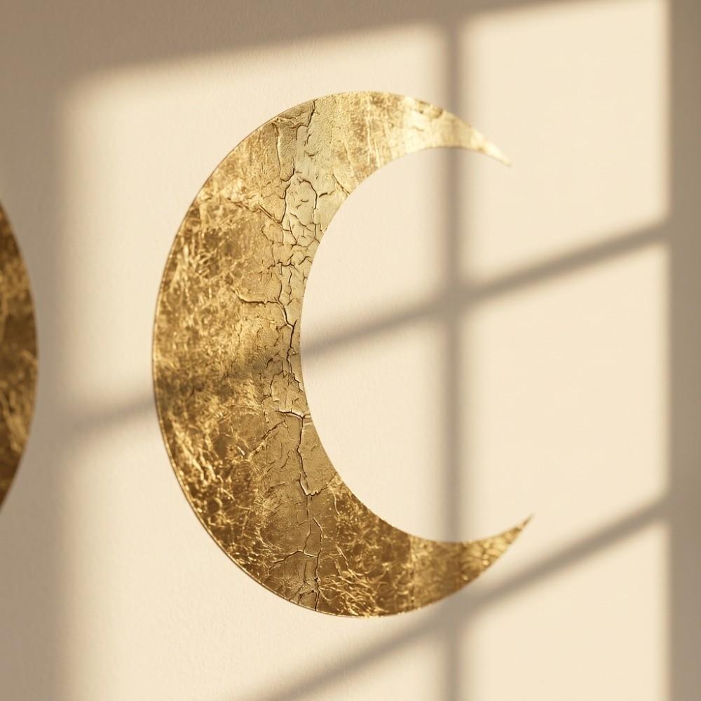 PVC Moon Phase Wall Sticker 23.62*15.75 in Golden PVC wall art decal Stickers Mural Moon Phases self adhesive wall sticker