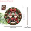 Wooden Christmas Sign with Gnome Pattern - Navidad Round Sign for Christmas Tree, Balcony, Decor - Ideal Christmas Gift