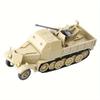 1:Miniatur-Halbkettenfahrzeug im Maßstab 1:72, Modellspielzeug, FLAK37 aus dem Zweiten Weltkrieg, 4D-Montagefahrzeug, DIY-Kit