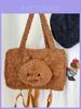 Cute Plush Bear Bag With Zipper Closure For Casual Travel And Gift Giving