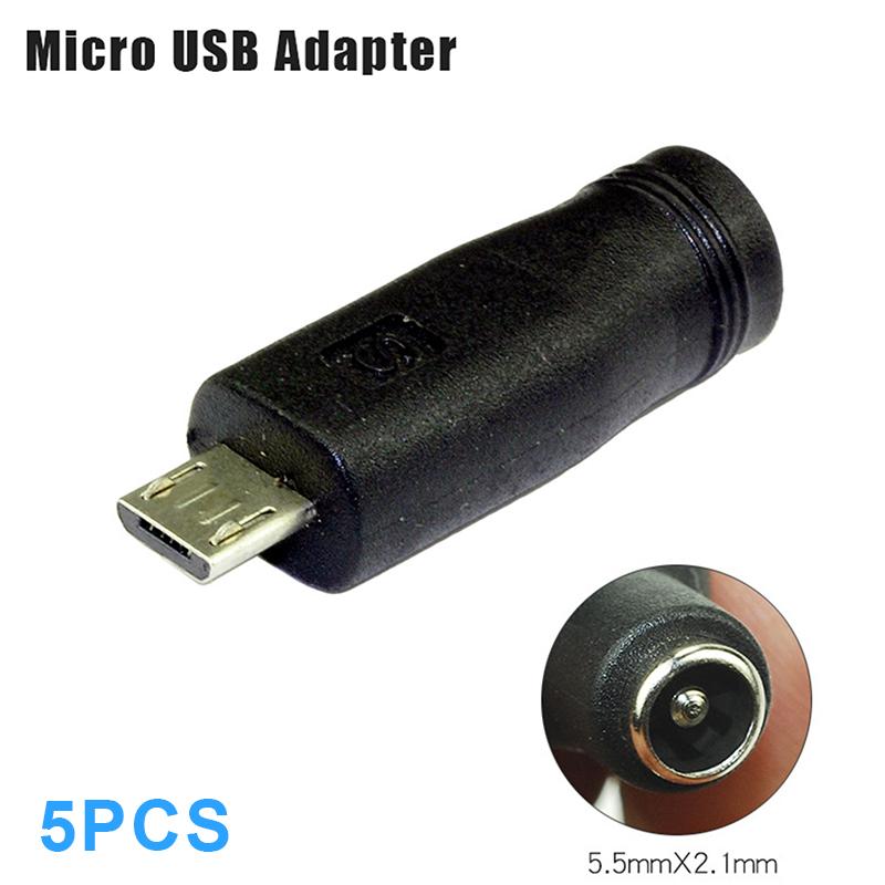 1/5/8/14Pcs Type C / Tablet Micro Usb 2.0 To Dc 5.5X2.1 Mm Power Jack Adapter Plug Usb C To Dc 5.5*2.1 Mm Connector Adapter 5V