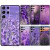 Purple Flowers Lavender Case For Samsung Galaxy S24 Ultra S23 S22 S21 Plus Note 10 Note 20 S9 S10 S20 S21 FE Cover