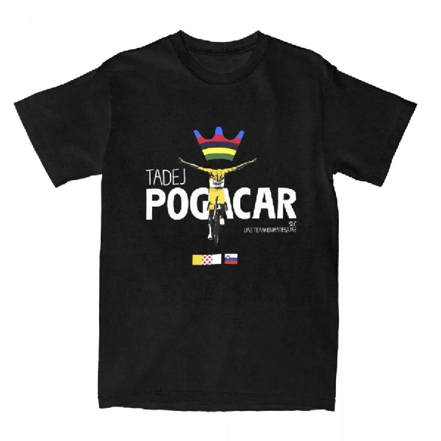 

Cotton Clothing Summer Tour-De France Short Sleeves O-Neck Tshirt Large Size Men s Tadej Pogacar Cycling Pogi Team T-Shirts new S