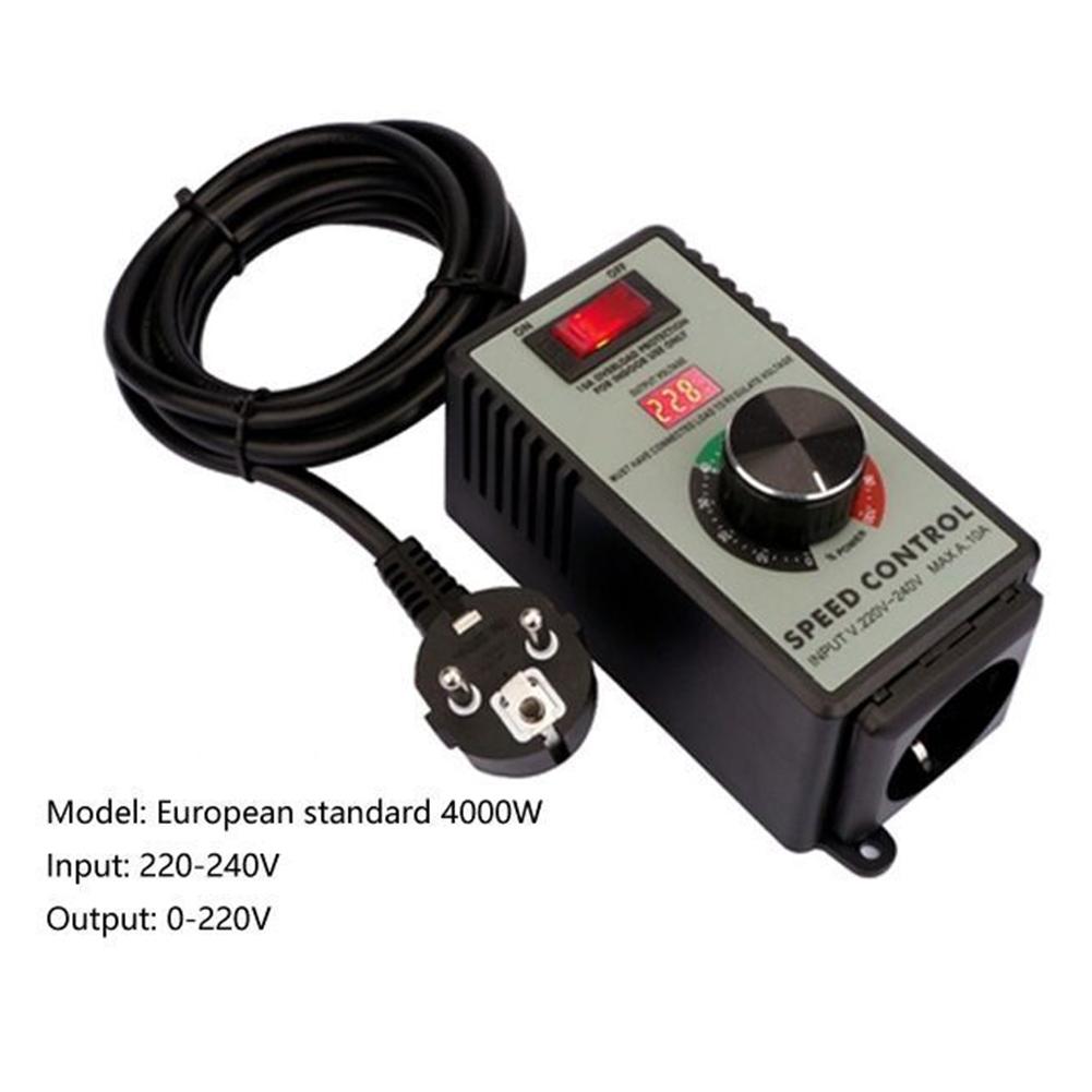 

Регулятор скорости 4000 Вт, АБС-пластик, переменный ток 220–250 В, регулируемый EU