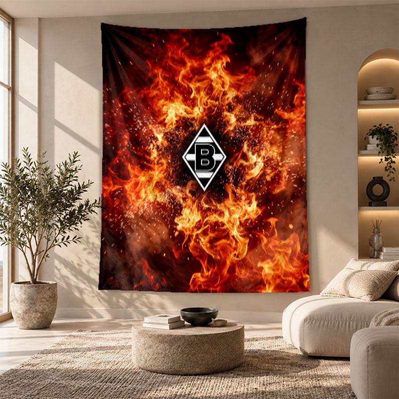 Decorative Tapestry,Borussia Mönchengladbach Printed Wall Art, Lightweight Wall Hanging For Bedroom Background
