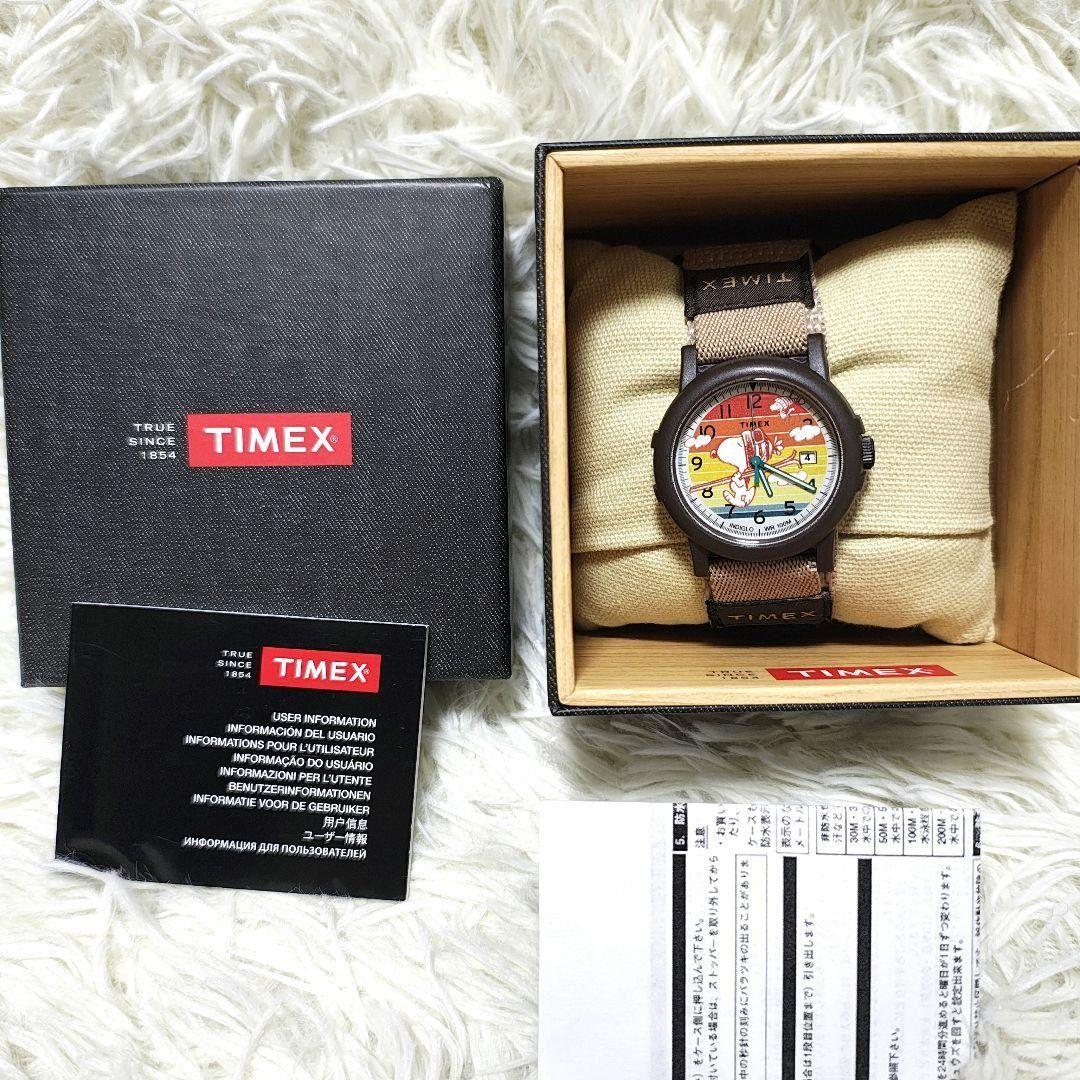 Used Very good condition TIMEX / PEANUTS CAMPER SKI collaboration watch Timex quartz working item