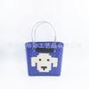 Plastic woven vegetable basket large capacity animal handbag vacation beach bag cartoon shape storage